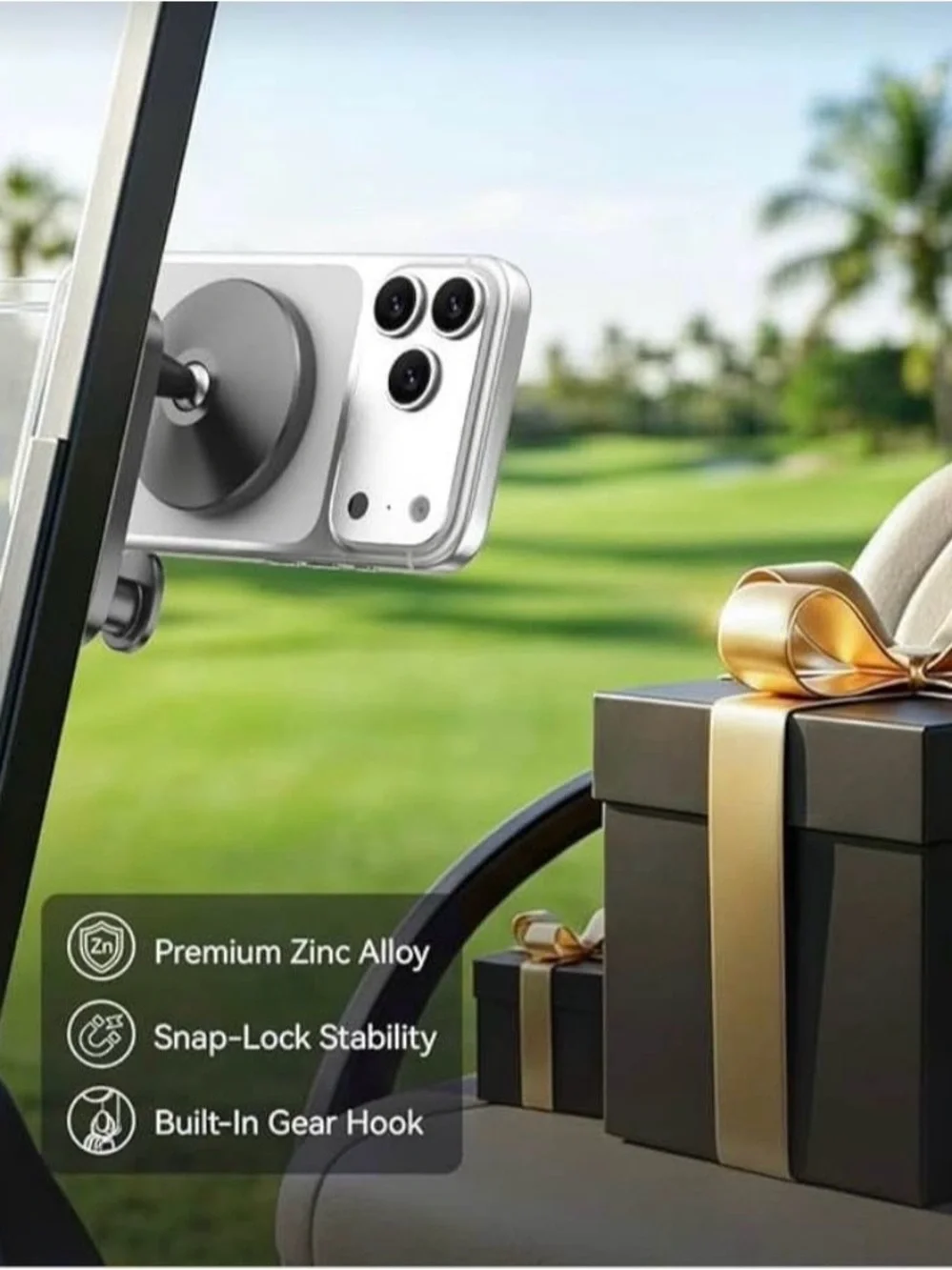 NEW  Magnetic Phone Holder for MagSafe, Snap-Lock Zinc Alloy Magnetic, Gym Phone